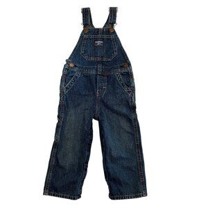 Vintage OSH KOSH B'Gosh Vestbak Dark Blue Jean Denim Overalls 24 Mos
